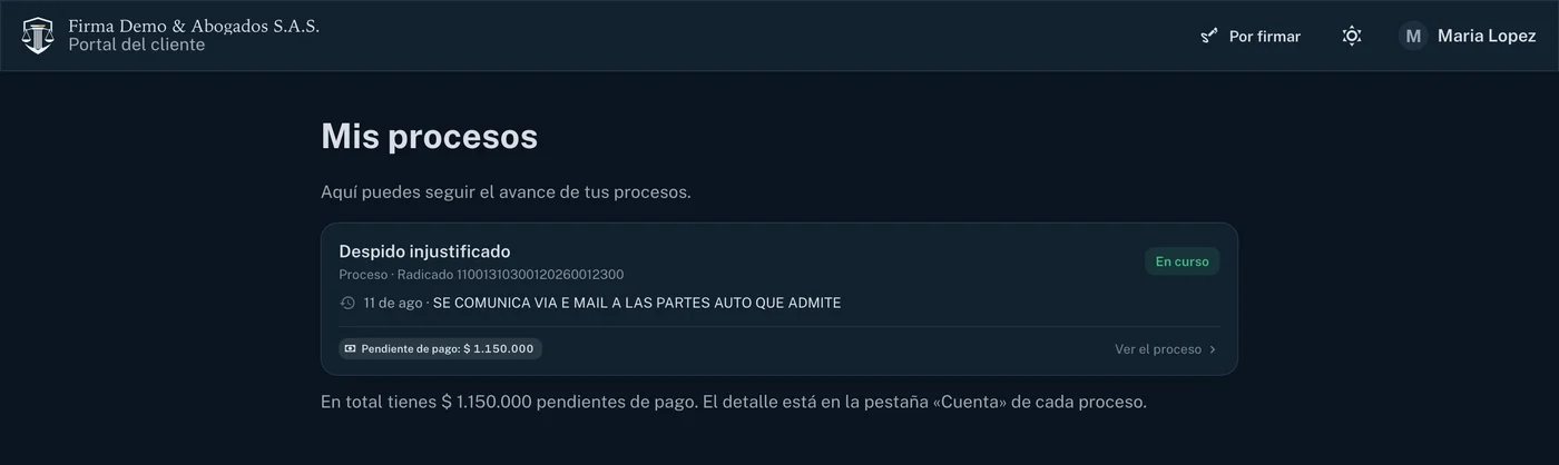 Portal del cliente